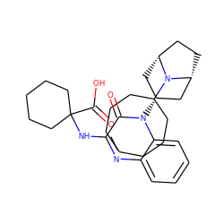 O=C(O)C1(Nc2nc3ccccc3n([C@@H]3C[C@@H]4CC[C@H](C3)N4C3CCCCCCC3)c2=O)CCCCC1 ZINC000114711938