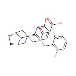 O=C(O)CC(=O)N(CCN1[C@H]2CC[C@@H]1C[C@H](c1cccc(O)c1)C2)Cc1c(F)cccc1F ZINC000166745810