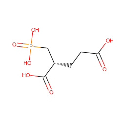 O=C(O)CC[C@@H](CP(=O)(O)O)C(=O)O ZINC000001542148