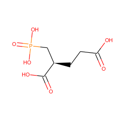 O=C(O)CC[C@H](CP(=O)(O)O)C(=O)O ZINC000013470225