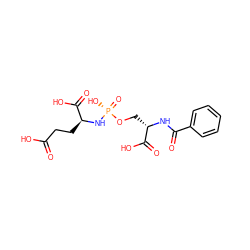 O=C(O)CC[C@H](N[P@](=O)(O)OC[C@H](NC(=O)c1ccccc1)C(=O)O)C(=O)O ZINC000028876085