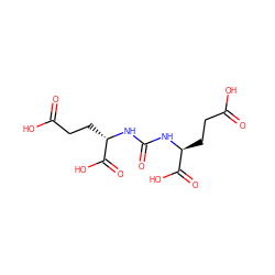 O=C(O)CC[C@H](NC(=O)N[C@@H](CCC(=O)O)C(=O)O)C(=O)O ZINC000013529664