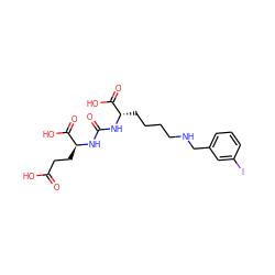 O=C(O)CC[C@H](NC(=O)N[C@@H](CCCCNCc1cccc(I)c1)C(=O)O)C(=O)O ZINC000049881753