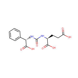 O=C(O)CC[C@H](NC(=O)N[C@H](C(=O)O)c1ccccc1)C(=O)O ZINC000013529703