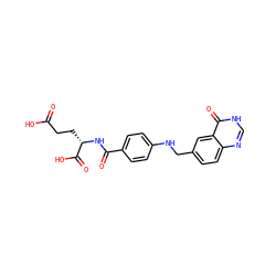 O=C(O)CC[C@H](NC(=O)c1ccc(NCc2ccc3nc[nH]c(=O)c3c2)cc1)C(=O)O ZINC000013650833