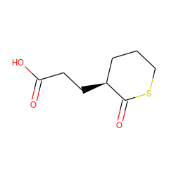 O=C(O)CC[C@H]1CCCSC1=O ZINC000003987248