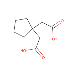 O=C(O)CC1(CC(=O)O)CCCC1 ZINC000000249320