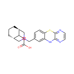 O=C(O)CC1[C@H]2CCC[C@H]1CN(Cc1ccc3c(c1)Nc1nccnc1S3)C2 ZINC000139392126