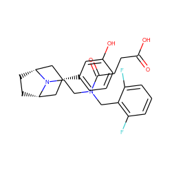 O=C(O)CCC(=O)N(CCN1[C@H]2CC[C@@H]1C[C@H](c1cccc(O)c1)C2)Cc1c(F)cccc1F ZINC000117304584