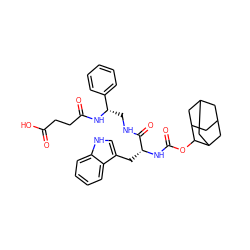 O=C(O)CCC(=O)N[C@@H](CNC(=O)[C@@H](Cc1c[nH]c2ccccc12)NC(=O)OC1C2CC3CC(C2)CC1C3)c1ccccc1 ZINC000029345646