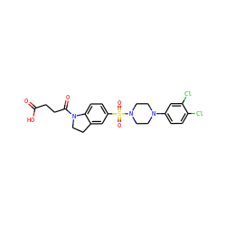 O=C(O)CCC(=O)N1CCc2cc(S(=O)(=O)N3CCN(c4ccc(Cl)c(Cl)c4)CC3)ccc21 ZINC000118518483