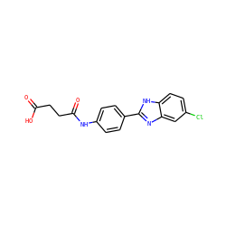 O=C(O)CCC(=O)Nc1ccc(-c2nc3cc(Cl)ccc3[nH]2)cc1 ZINC000008833668