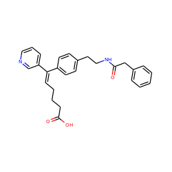 O=C(O)CCC/C=C(\c1ccc(CCNC(=O)Cc2ccccc2)cc1)c1cccnc1 ZINC000013733174