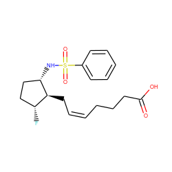 O=C(O)CCC/C=C\C[C@@H]1[C@@H](NS(=O)(=O)c2ccccc2)CC[C@H]1F ZINC000028229963