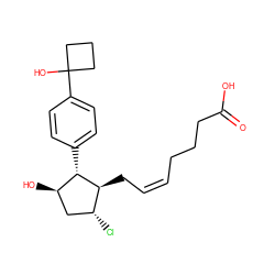 O=C(O)CCC/C=C\C[C@@H]1[C@@H](c2ccc(C3(O)CCC3)cc2)[C@H](O)C[C@H]1Cl ZINC000137013078