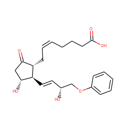 O=C(O)CCC/C=C\C[C@H]1C(=O)C[C@@H](O)[C@@H]1/C=C/[C@@H](O)COc1ccccc1 ZINC000027640260