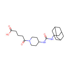 O=C(O)CCCC(=O)N1CCC(NC(=O)NC23CC4CC(CC(C4)C2)C3)CC1 ZINC000036330643