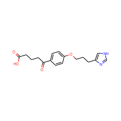 O=C(O)CCCC(=O)c1ccc(OCCCc2c[nH]cn2)cc1 ZINC000013814575