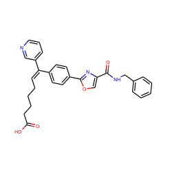 O=C(O)CCCC/C=C(\c1ccc(-c2nc(C(=O)NCc3ccccc3)co2)cc1)c1cccnc1 ZINC000013782516