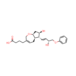 O=C(O)CCCC1=CC[C@H]2[C@H](C[C@@H](O)[C@@H]2/C=C/[C@@H](O)COc2ccccc2)OC1 ZINC000165581124