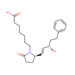 O=C(O)CCCCCCN1C(=O)CC[C@@H]1/C=C/[C@@H](O)CCc1ccccc1 ZINC000013488385