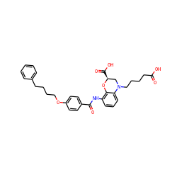 O=C(O)CCCCN1C[C@H](C(=O)O)Oc2c(NC(=O)c3ccc(OCCCCc4ccccc4)cc3)cccc21 ZINC000299837886