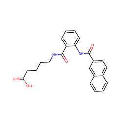 O=C(O)CCCCNC(=O)c1ccccc1NC(=O)c1ccc2ccccc2c1 ZINC000169333668