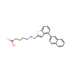 O=C(O)CCCCNCc1cc2c(-c3ccc4ccccc4c3)cccc2s1 ZINC001772619376