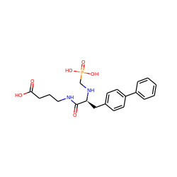 O=C(O)CCCNC(=O)[C@H](Cc1ccc(-c2ccccc2)cc1)NCP(=O)(O)O ZINC000013734535