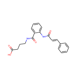 O=C(O)CCCNC(=O)c1ccccc1NC(=O)/C=C/c1ccccc1 ZINC000169333664