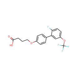 O=C(O)CCCOc1ccc(-c2cc(OC(F)(F)F)ccc2F)cc1 ZINC001772603441