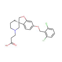 O=C(O)CCN1CCC[C@@]2(COc3cc(OCc4c(Cl)cccc4Cl)ccc32)C1 ZINC000113580314