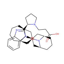 O=C(O)CCN1CCC[C@@H]1c1nc2ccccc2n1[C@@H]1C[C@@H]2CCC[C@H](C1)N2[C@H]1C[C@H]2CCCC[C@H](C2)C1 ZINC000473215209