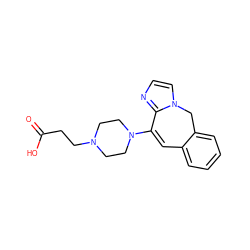 O=C(O)CCN1CCN(C2=Cc3ccccc3Cn3ccnc32)CC1 ZINC000058583880