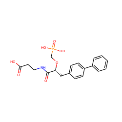 O=C(O)CCNC(=O)[C@@H](Cc1ccc(-c2ccccc2)cc1)OCP(=O)(O)O ZINC000027626268