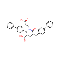 O=C(O)CCNC(=O)[C@H](Cc1ccc(-c2ccccc2)cc1)C[C@@H](Cc1ccc(-c2ccccc2)cc1)C(=O)O ZINC000029463642