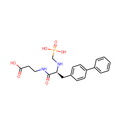 O=C(O)CCNC(=O)[C@H](Cc1ccc(-c2ccccc2)cc1)NCP(=O)(O)O ZINC000001534880