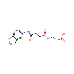 O=C(O)CCNC(=O)CCC(=O)Nc1ccc2c(c1)CNC2 ZINC000028456314