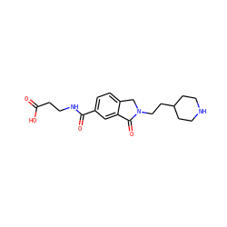 O=C(O)CCNC(=O)c1ccc2c(c1)C(=O)N(CCC1CCNCC1)C2 ZINC000003807801