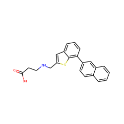 O=C(O)CCNCc1cc2cccc(-c3ccc4ccccc4c3)c2s1 ZINC001772655695