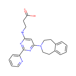 O=C(O)CCNc1cc(N2CCc3ccccc3CC2)nc(-c2ccccn2)n1 ZINC000095616592