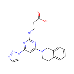 O=C(O)CCNc1nc(N2CCc3ccccc3C2)cc(-n2ccnn2)n1 ZINC000653709746