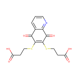 O=C(O)CCSC1=C(SCCC(=O)O)C(=O)c2ncccc2C1=O ZINC000042920274