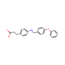 O=C(O)CCc1ccc(NCc2ccc(Oc3ccccc3)cc2)cc1 ZINC000014979029