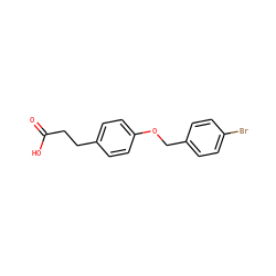 O=C(O)CCc1ccc(OCc2ccc(Br)cc2)cc1 ZINC000071297109