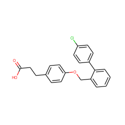 O=C(O)CCc1ccc(OCc2ccccc2-c2ccc(Cl)cc2)cc1 ZINC000084709787