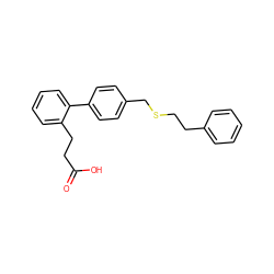 O=C(O)CCc1ccccc1-c1ccc(CSCCc2ccccc2)cc1 ZINC000013818266