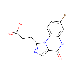 O=C(O)CCc1ncc2c(=O)[nH]c3cc(Br)ccc3n12 ZINC000201415761