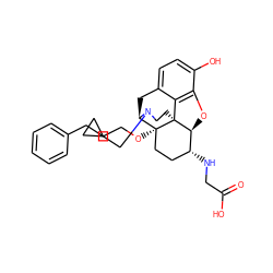 O=C(O)CN[C@@H]1CC[C@@]2(OCCCc3ccccc3)[C@H]3Cc4ccc(O)c5c4[C@@]2(CCN3CC2CC2)[C@H]1O5 ZINC000066075726