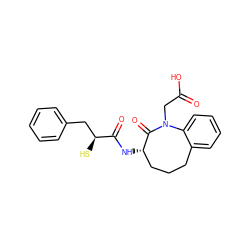 O=C(O)CN1C(=O)[C@@H](NC(=O)[C@@H](S)Cc2ccccc2)CCCc2ccccc21 ZINC000029472891